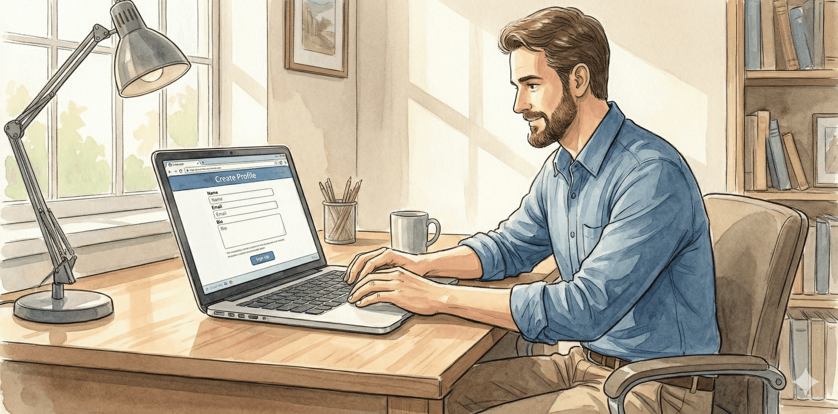 Parent creating a profile