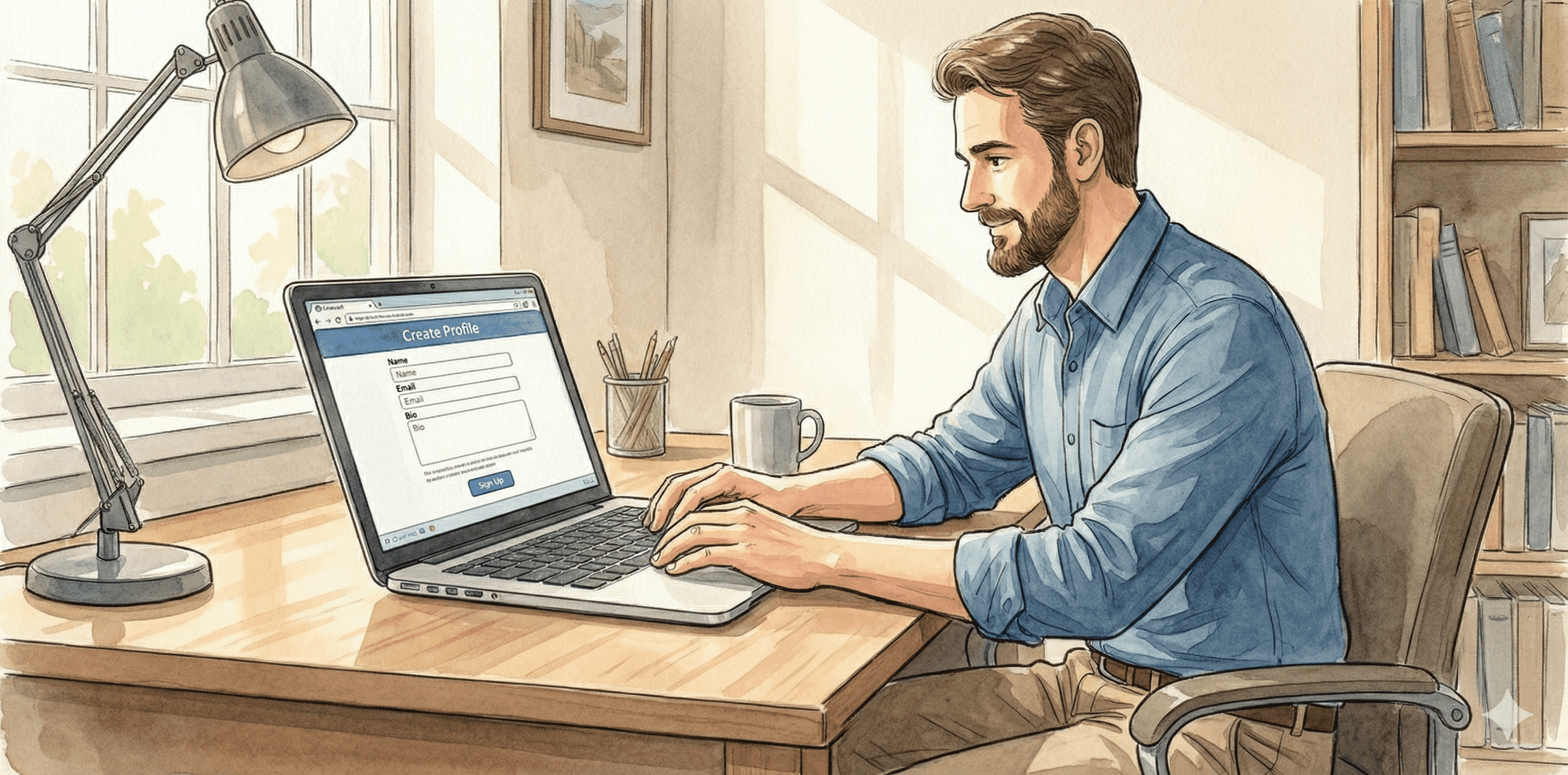 Parent creating a profile